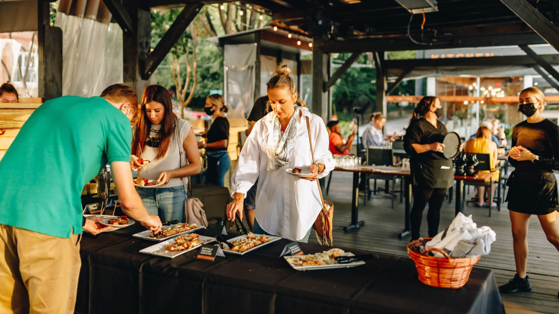 Hosting a private event on the patio at Wye Hill Brewing in Downtown Raleigh