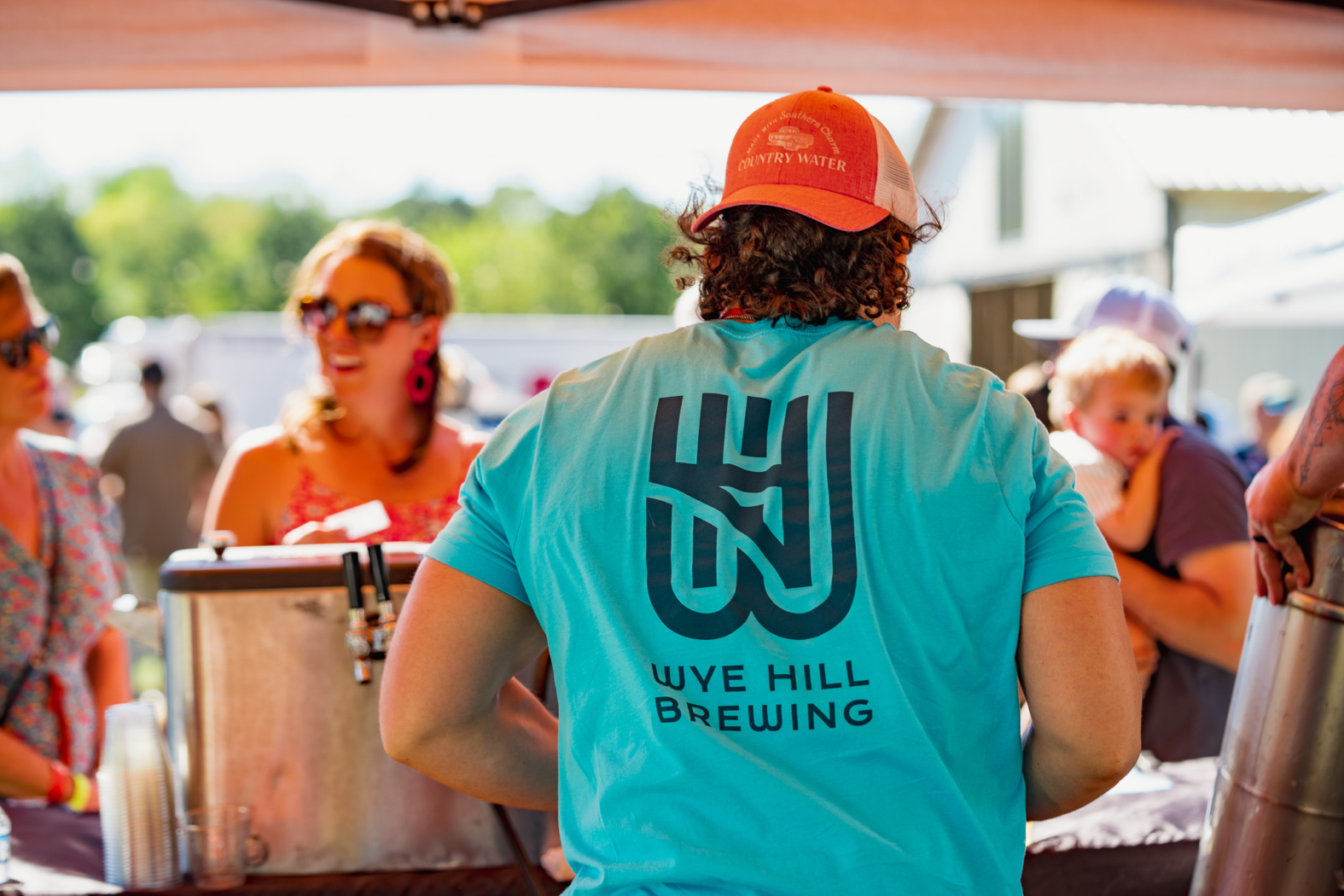 Wye Hill Brewing pouring beers at NC Eat & Play's Spring Hootenanny