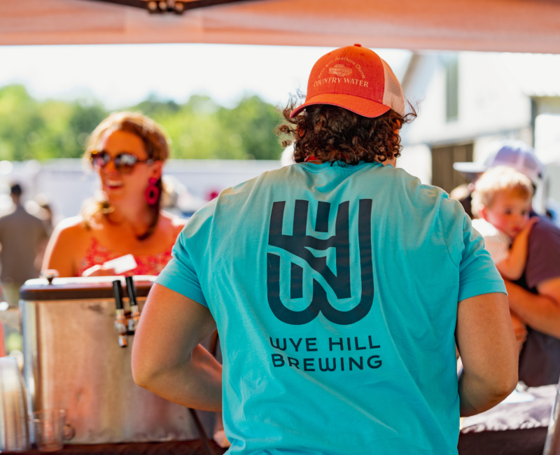 Wye Hill Brewing pouring beers at NC Eat & Play's Spring Hootenanny