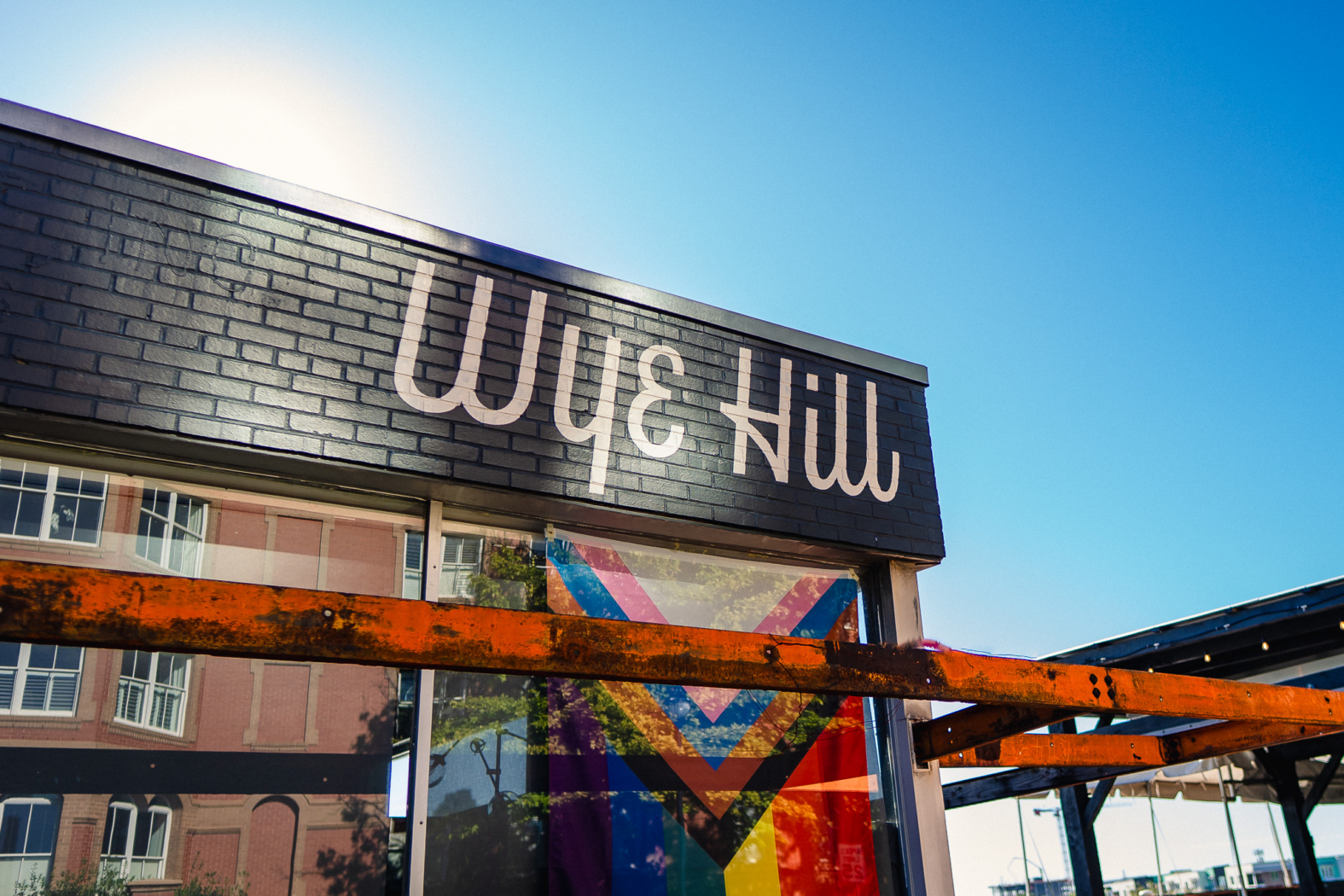 the front of wye hill kitchen & brewing on a bright sunny day